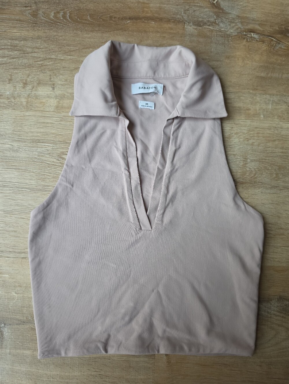 Aritzia Babaton Contour Polo Tank In Pink Size XS